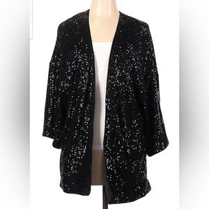 The Limited black sequined kimono